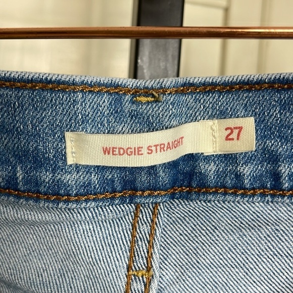 Levi Strauss & Co Women’s “Wedgie Straight” High Rise Patchwork Jeans Size 27 - Picture 11 of 14